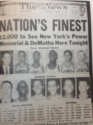 The front page of the Washington Daily News. Courtesy DeMatha Catholic High School.
